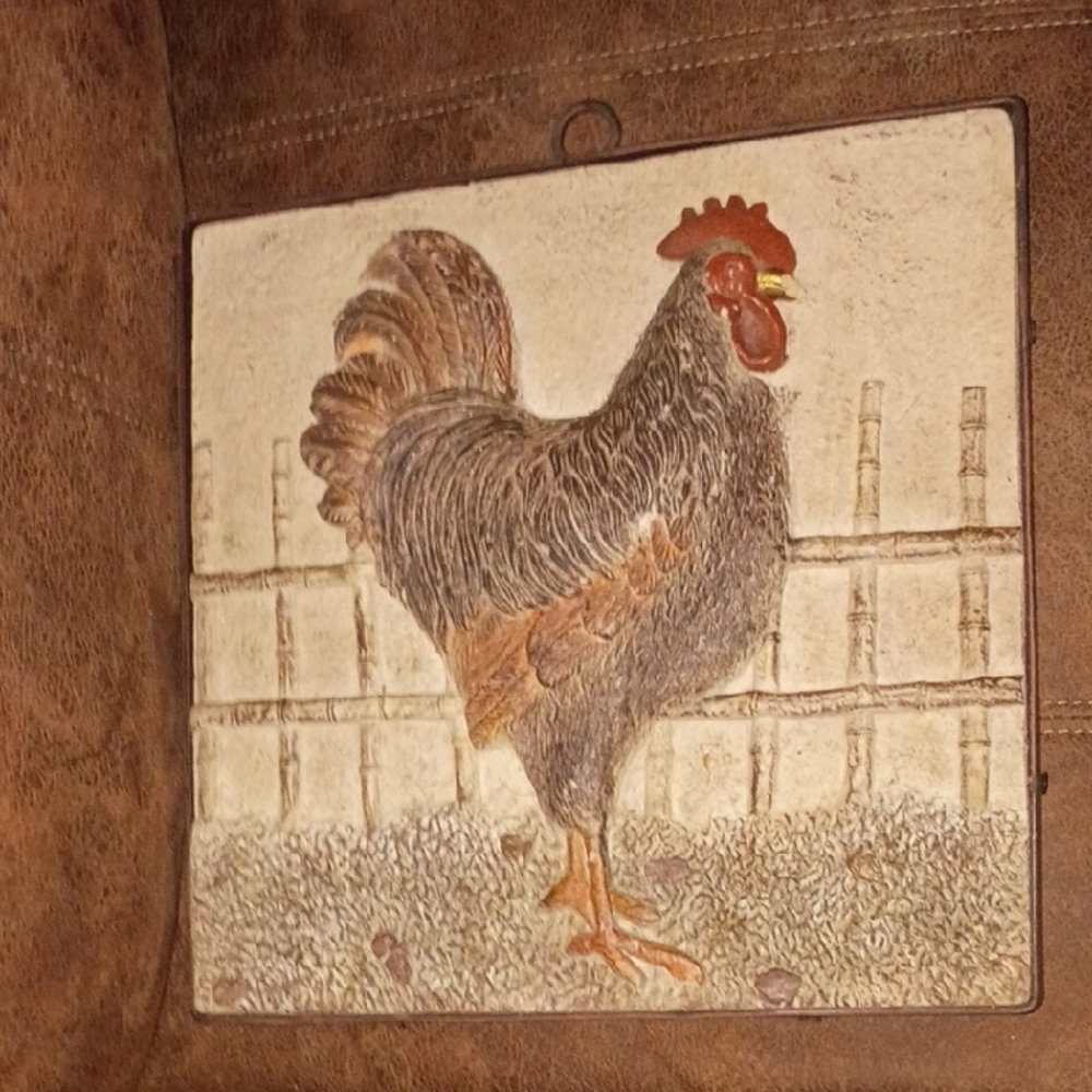 Rustic Rooster Wall Plaque
